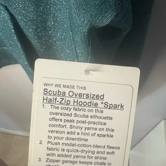 Lululemon Storm Teal Silver Sparkle Scuba - Picture 6 of 9